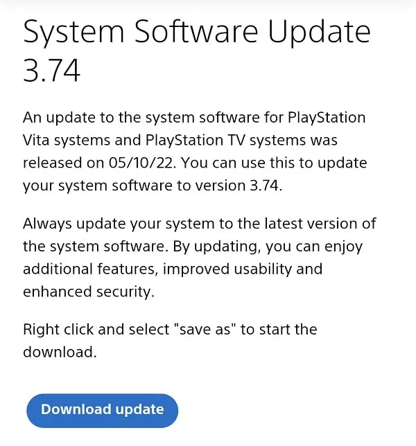 Download PlayStation Vita Emulator Firmware File