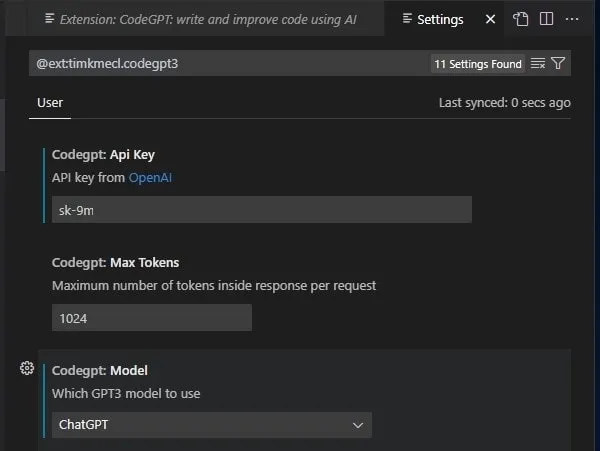 Enter CodeGPT API Key