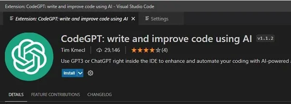 Install CodeGPT VS Code Extension