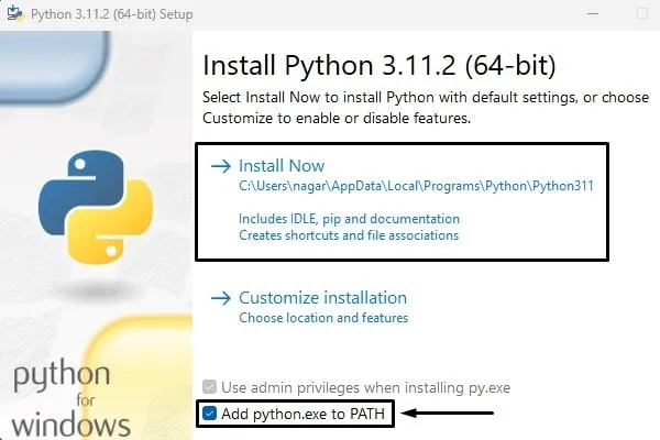 Install Python on Windows PC