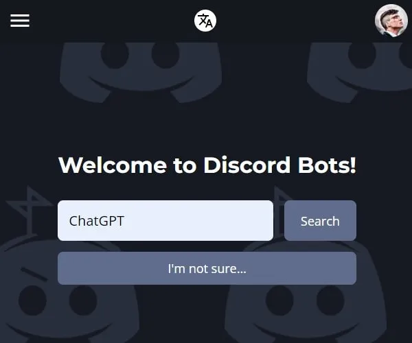 Search for ChatGPT Discord Bot