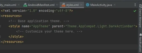 Android App Styles Code