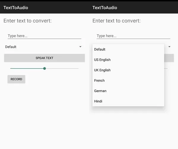 Install a Language in Text To Audio App