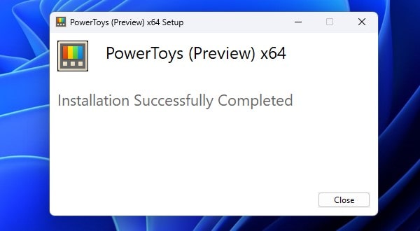 PowerToys Successfully Installed