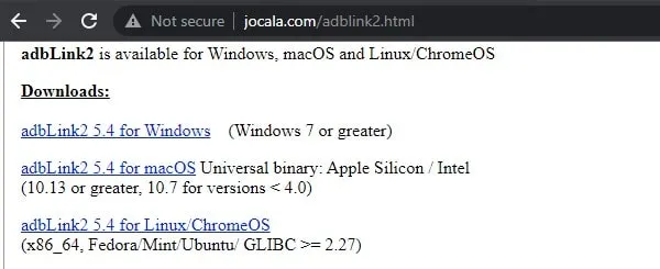 Download adbLink2 for Windows