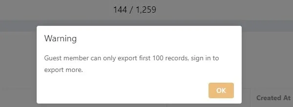 Login to Extension to Export 200 Comments