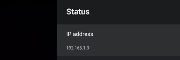 Note Android TV IP Address to Take Screenshot