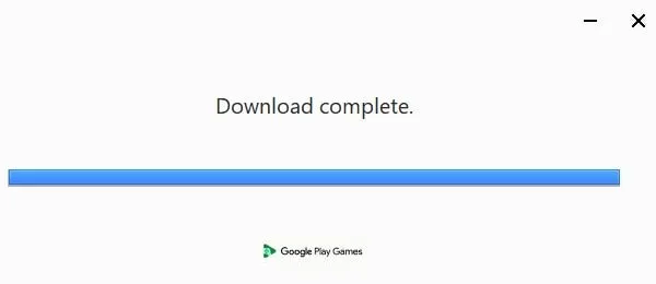 Google Play Games Download Completed