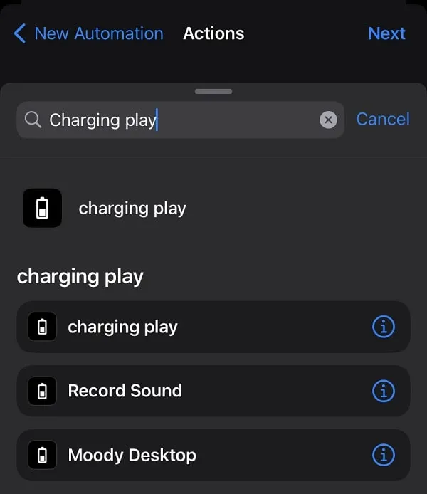 Search and add Charging Play App