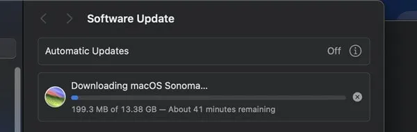 Downloading macOS Sonoma