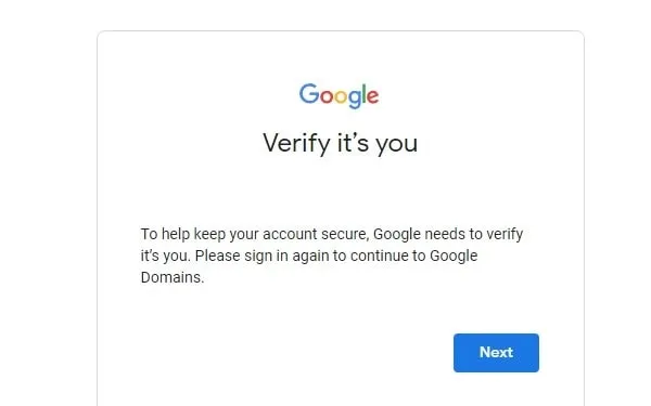 Complete Google Verification