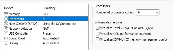 Select 4 Processor and RAM
